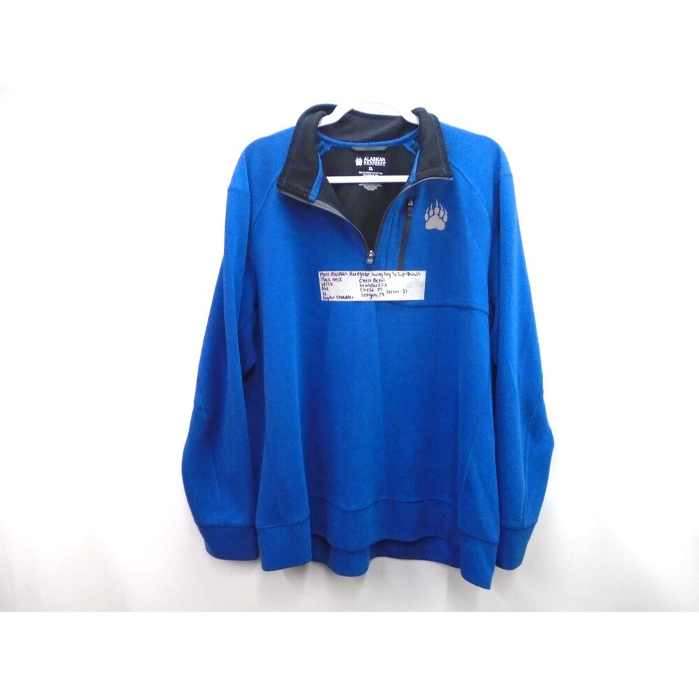 Duluth Alaskan Hardgear blue Swing Dog fleece 1/4 zip Shirt Men's XL